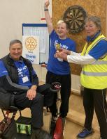 Alan Bosworth jubilantly receives his trophy from president Nicki Little with his runner-up Carl Weininger looking on.jpg